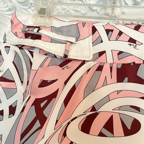 EMILIO PUCCI Colorful Pink LOGO Dress Mini Skirt RARE Style - Picture 7 of 8